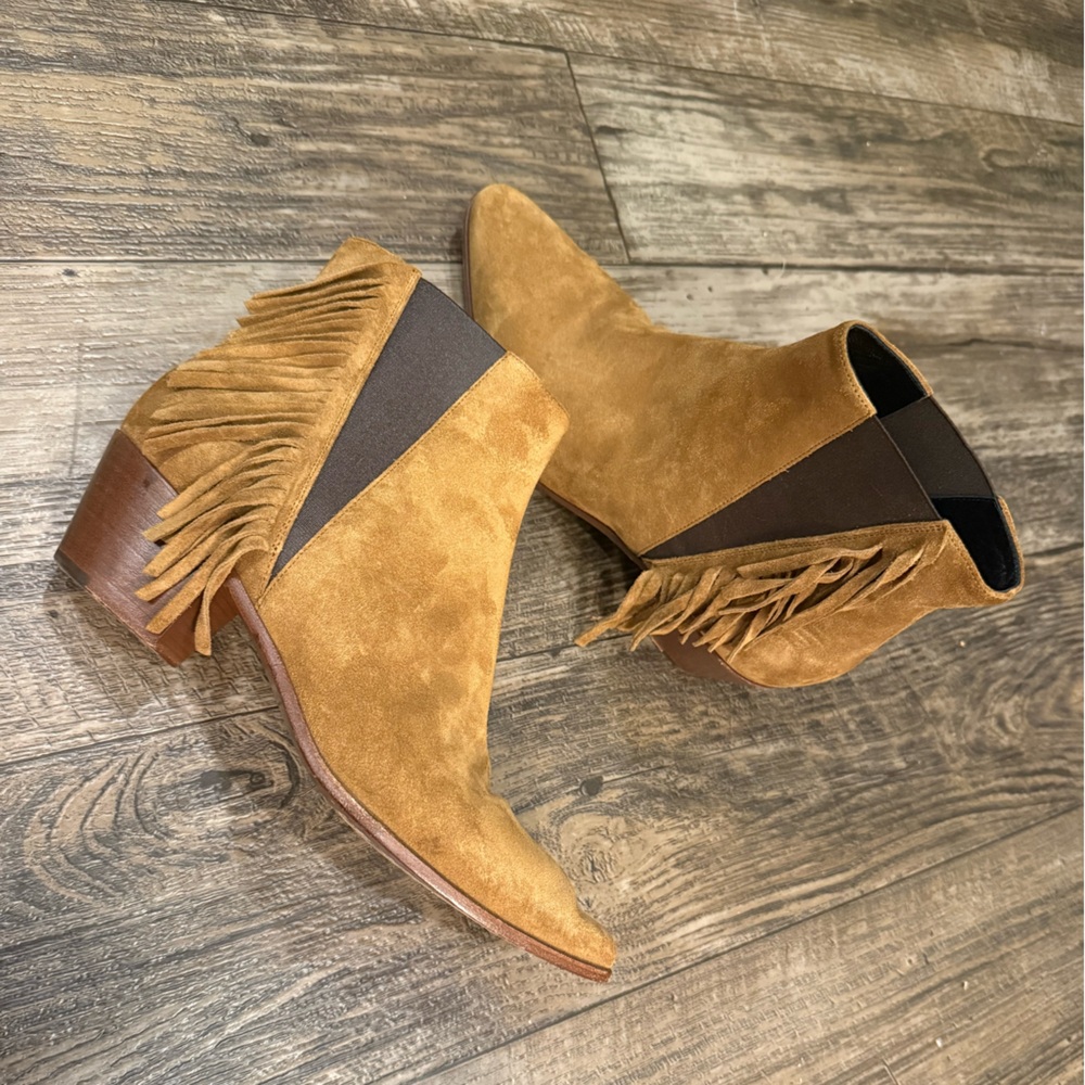 Saint Laurent Fringe Ankle Boots